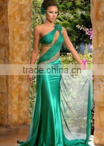 newest chiffon deep V neck western bridesmaid dress