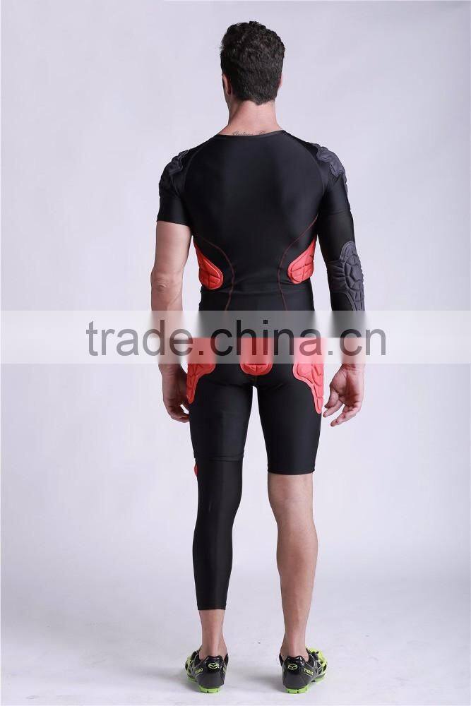 Fitness padded proctive compression shirt