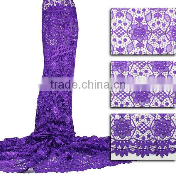 2016 African Wedding Dress Guipure Lace With Stones CP0118