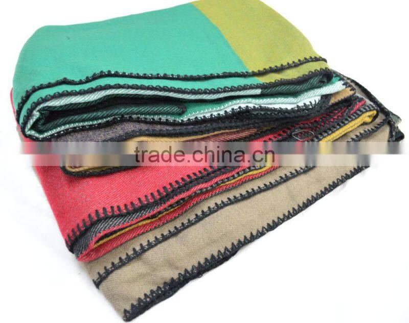 2017 large new stylish soft cashmere checked women winter shawl