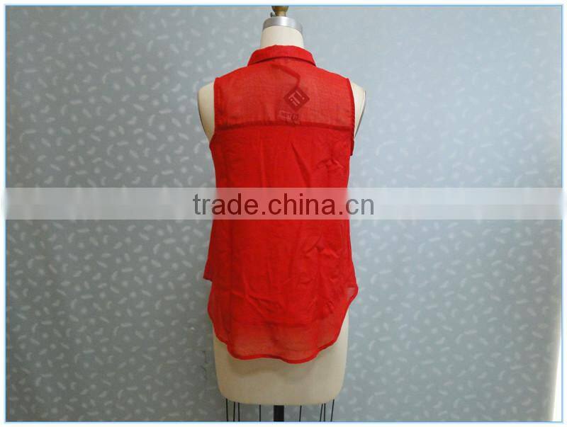 2016 New Ladies Sexy Red Wholesale Tank Top