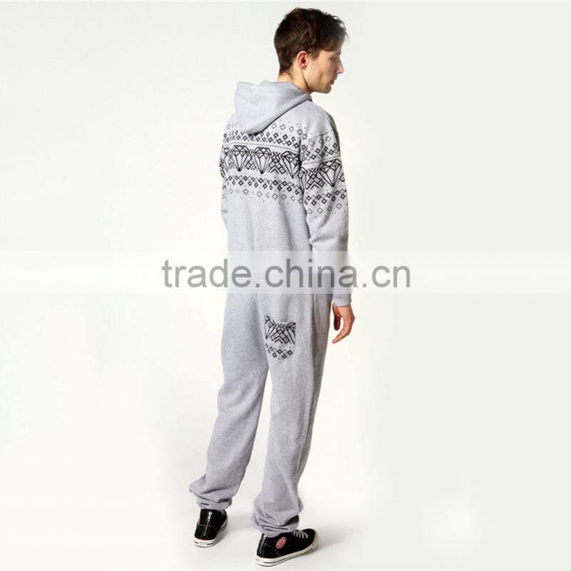 Winter custom made wholesale adult print onesie couple onesie
