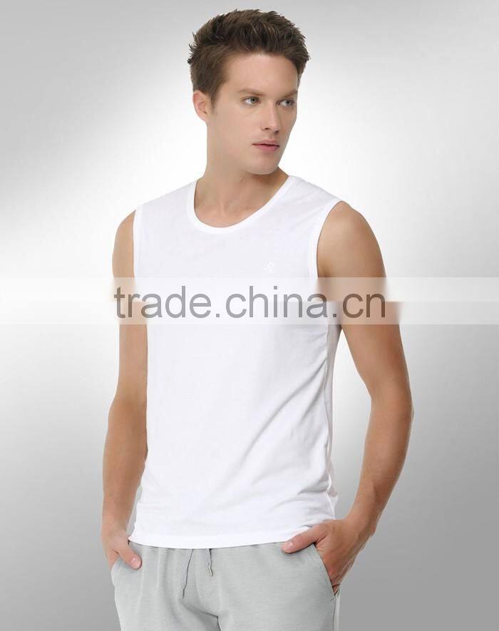 Lastest breathable men wholesale plain white tank tops