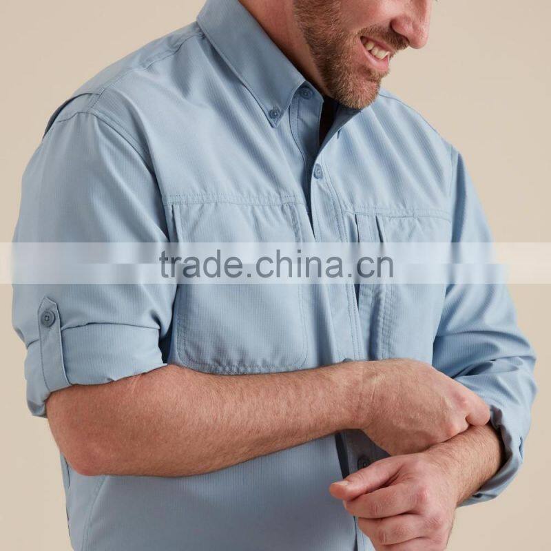 2016 mens 100% polyester breathable work shirts