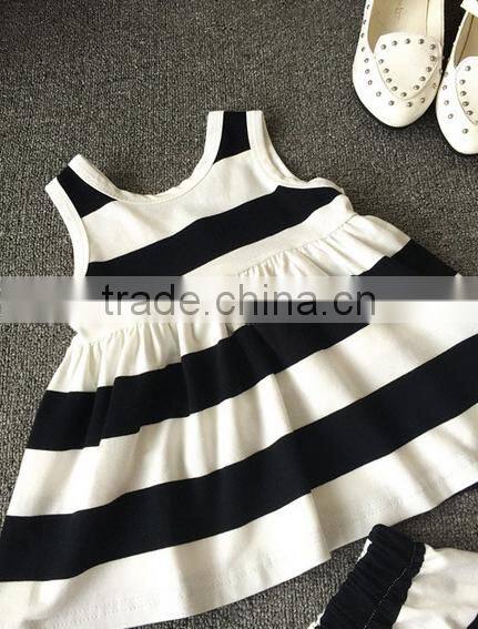 Vintage Baby Clothing Set Black And White Stripes Outfit Bow Tie Apparel