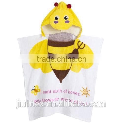 Wholesale cotton cartoon printing kids hooded towels