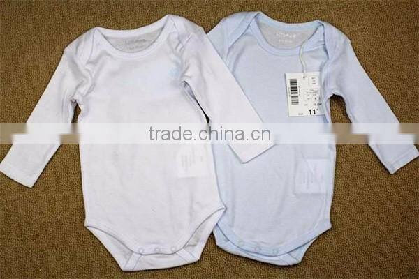 2017 New Design Baby Rompers Plain 100% Cotton