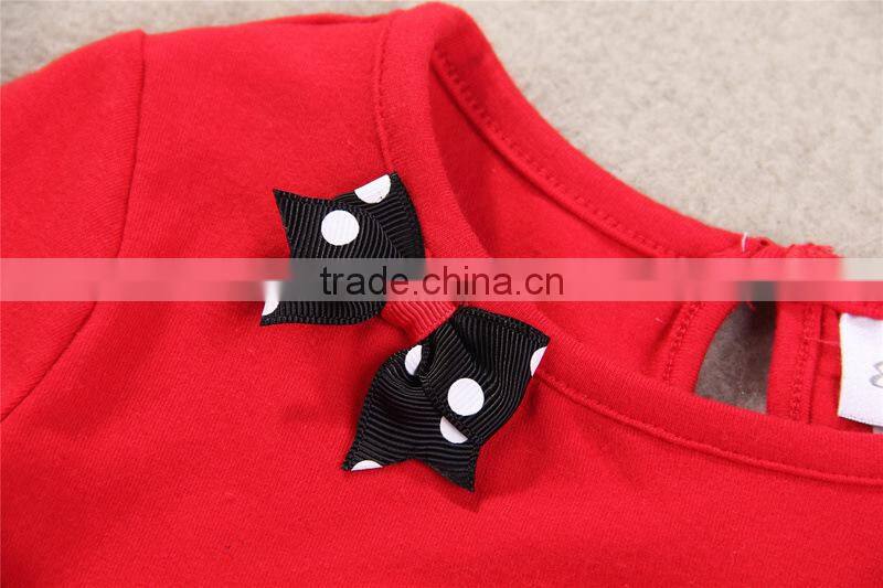 Wholesale Children Boutique Clothing/ Latest Fashion Baby Girls Ruffle Christmas Clothes