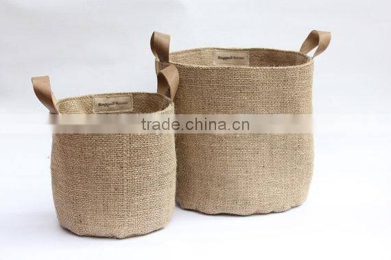 Wholesale Eco Friendly Burlap Storage Basket Bucke
