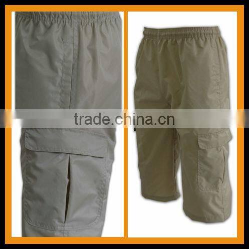 Hot summer sports muti-pkts mens mid length poly light pants