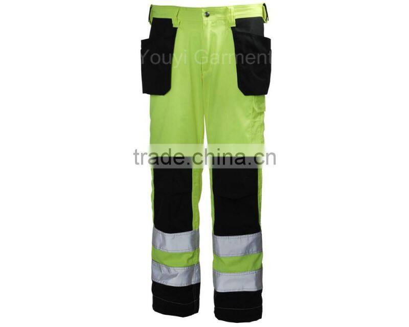 Cheap Price 310gsm Multi Pockets Industry Work Pants with 3M Reflective tape