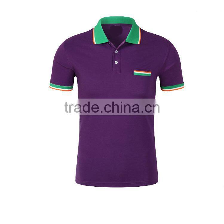 Custom T Shirts For Men With Collar Short Sleeve Dry Fit Polo Shirts 100% Cotton
