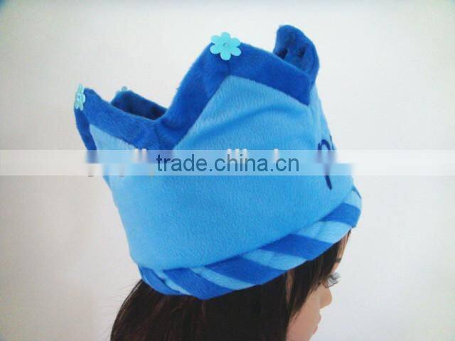 New style hign quality birthday party hat blue princess Crown hat birthday party