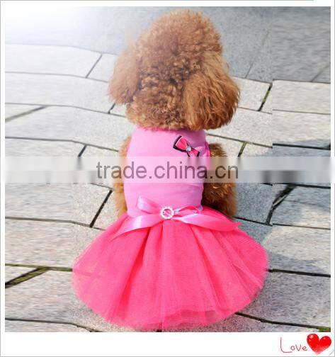 Dog Cat Princess Dress Pet Puppy Skirt Clothes Apparel Stars&Bow design