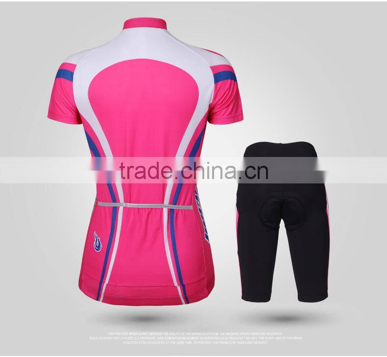 BEROY Pro Team Pink Short Cycling Jerseys, Custom Bike Jerseys No Minimum