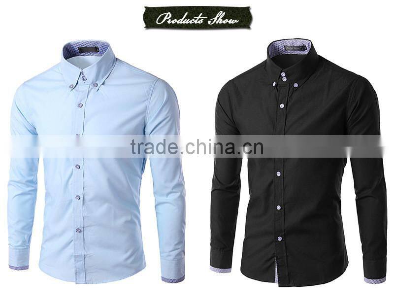 Fashion new style fine brush cotton men cotton shirt with price
