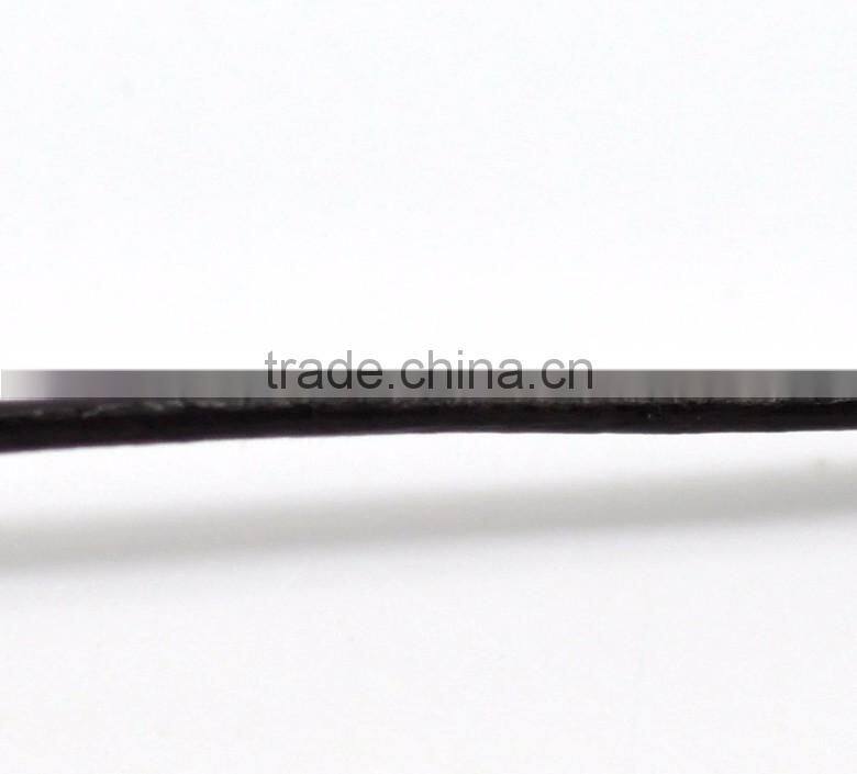 Wholesale Coffee Color Round Real Leather Jewelry Cord 1mm