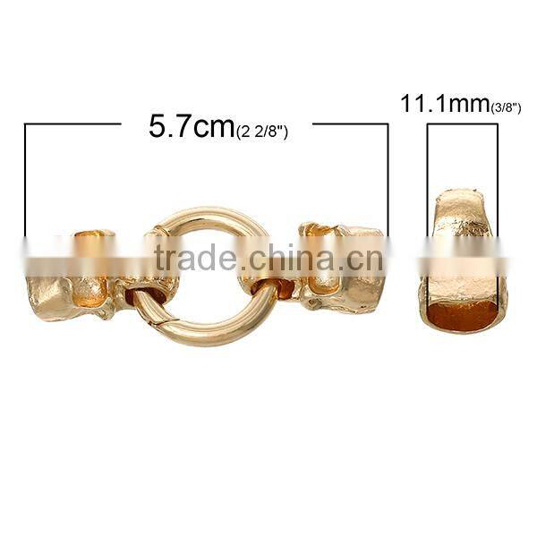 Hook Clasps For Leather Bracelet Skull Halloween Gold Plated 5.7cm x 25.0mm