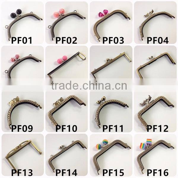 8cm Antique Bronze Metal Coin Purse Frame Clutch Purse Frame