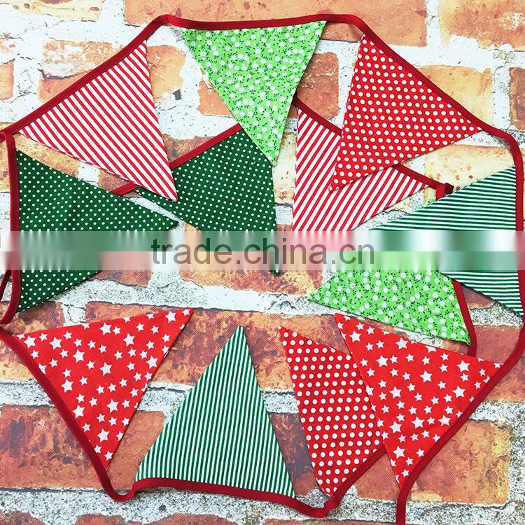 2017 Alibaba Wholesale banner fabric bunting kid's birthday party decoration supplies garland home decoration flags