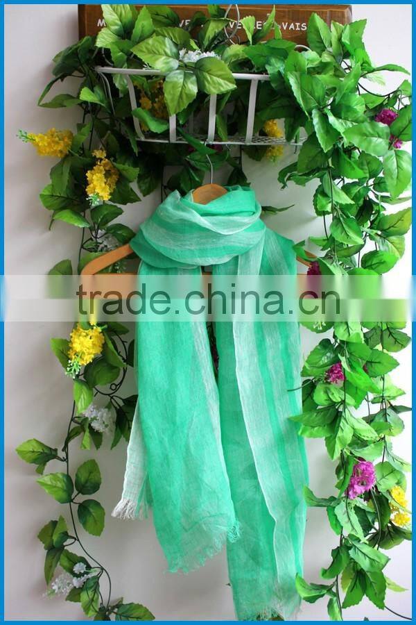High quality classical striped design 100%linen men's scarf