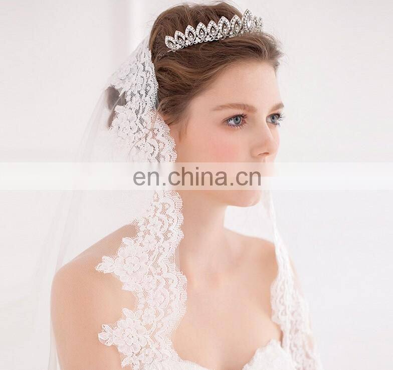 Unique Design Retro Alloy Diamond Crown Wedding Headdress