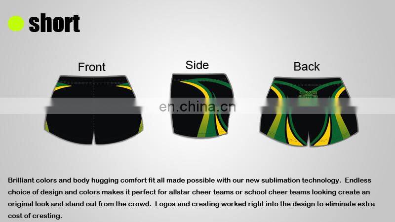Half length Custom Sexy cheer Cheerleading uniform