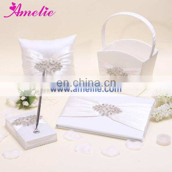 Black and White Striped Wedding Ring Holder Pillow