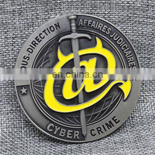 Design your own logo die cast custom memory silver metal coin