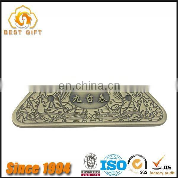 Customized Round Engraved Logo Wine Lable Brand Label For Wine