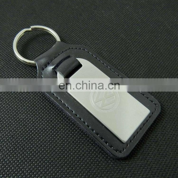 Hot Sale Promotional Real Leather Metal Carabiner Key Chain