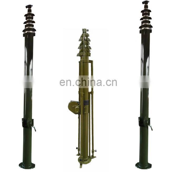 22m hand winch tripod mast tripod manual mast hand raise telescopinghigh mast