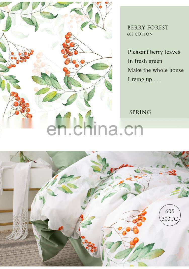 RAWHOUSE Home textile printed 4PCS 100% cotton bedding sets luxury