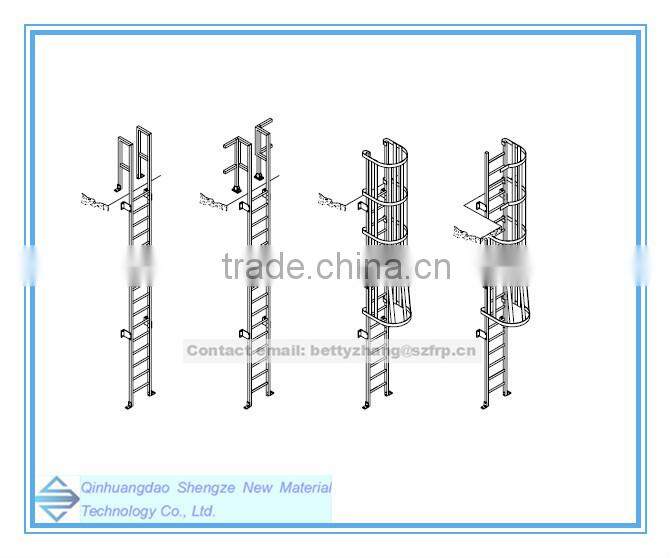 frp telescopic ladder, a ladder with platform, MLFF folding ladder