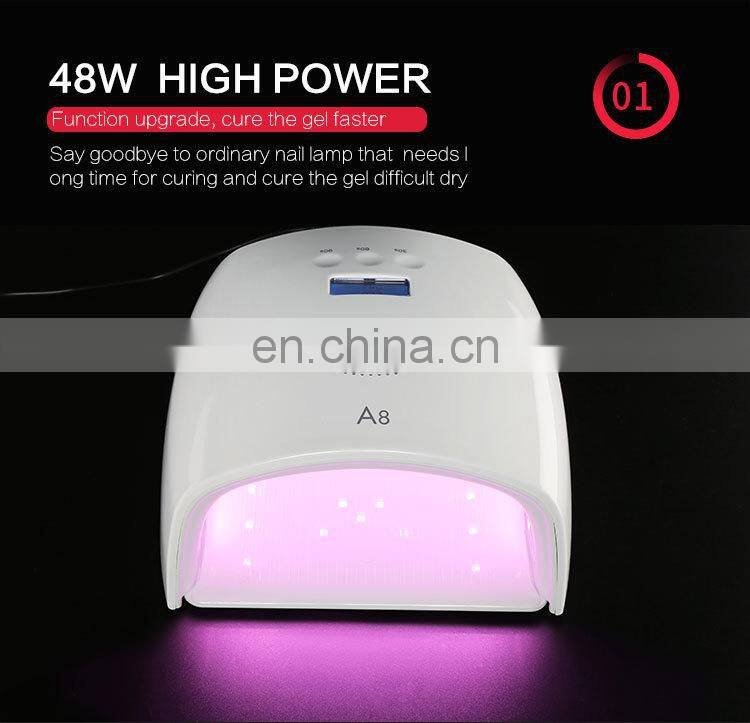 48W Professional Mouth shape LED gel nail lamp fast drying curing nail lamp