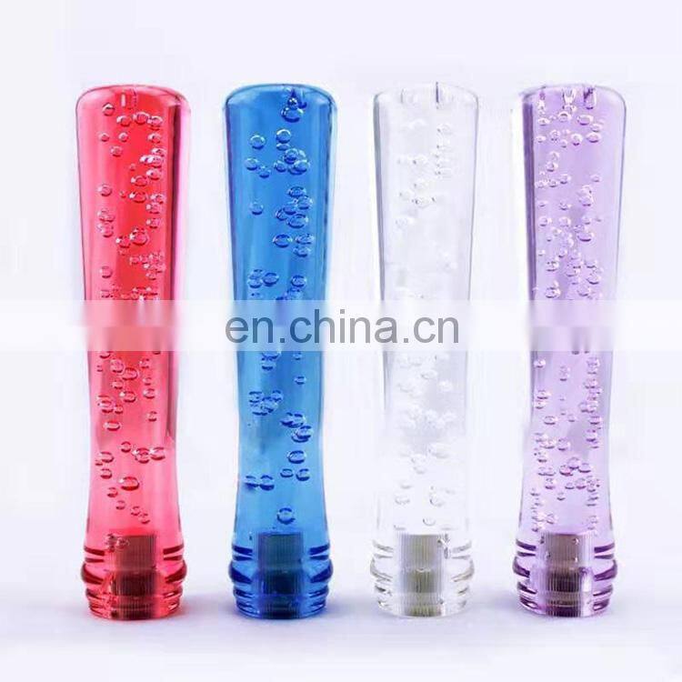 Auto dildo crystal LED multicolor light with lengthened frosted throttle variable speed anti-slip universal shift head