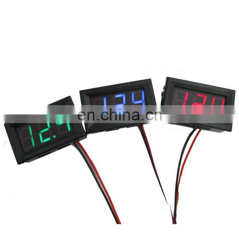 Digital Voltmeter DC 10A Red Blue Green LED Amp Panel Car Current Monitor Tester 4.5-30v Voltage Meter