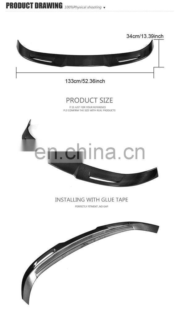 Carbon Fiber Rear Roof Spoiler for Alfa Romeo Stelvio 2017-2018