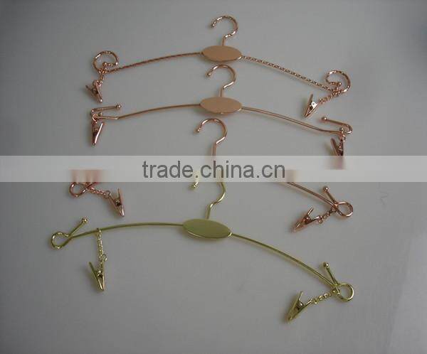 XQ54 fashion style metal clips bra hanger underwear hanger