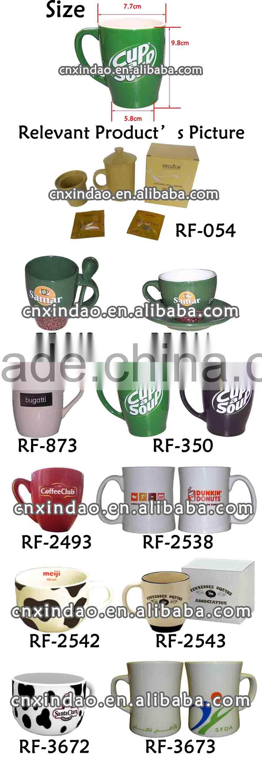 Hot Sale Glazed Belly Porcelain Kids' Soup Mug for Wholesale Promotion Cup Mug