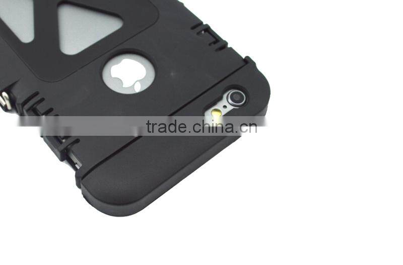 The latest Three anti phone cover For IPHONE 6 case steel&leather for IPHONE 6 case