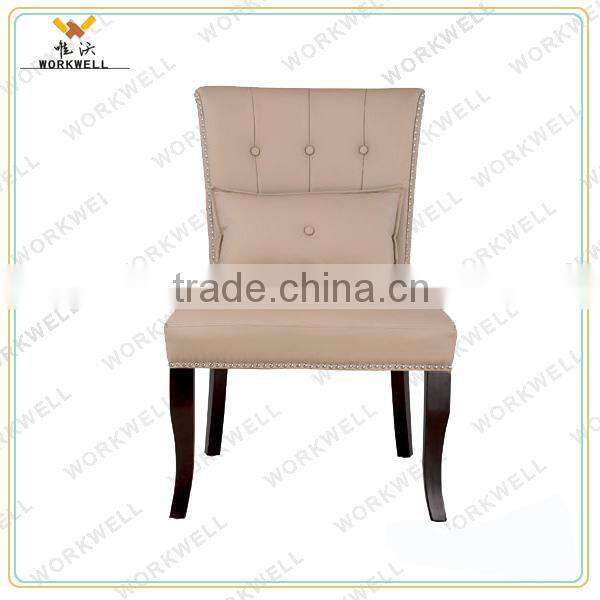WorkWell 2014 latest pu leather design living room sofa chair with Rubber wood legs Kw-D4168