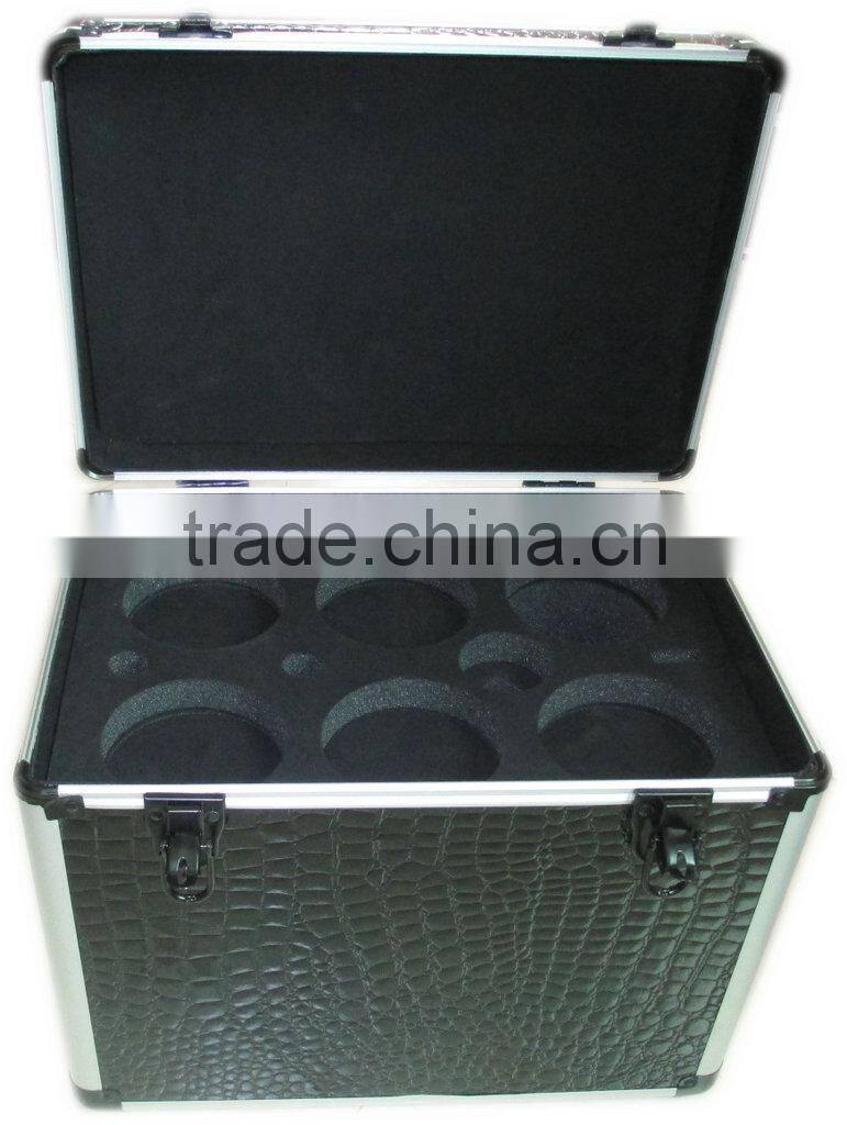 aluminum profile hard case box aluminum wine cases with lock and handle