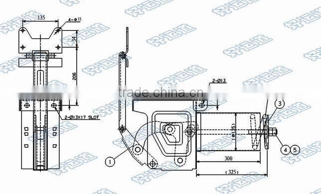 08135 heavy duty truck trailer side board tail gate lifter