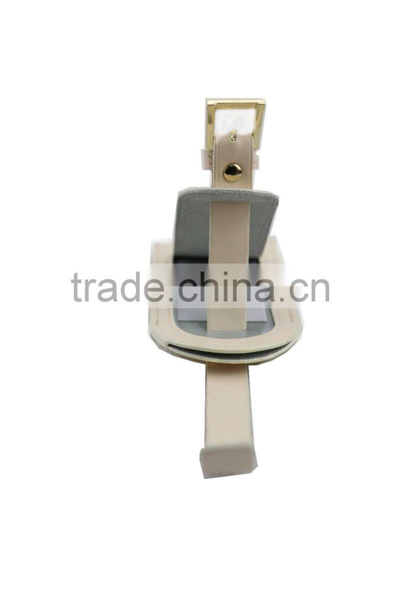 Genuine Nappa Leather Cream Color Baggage Tag Luggage Tag