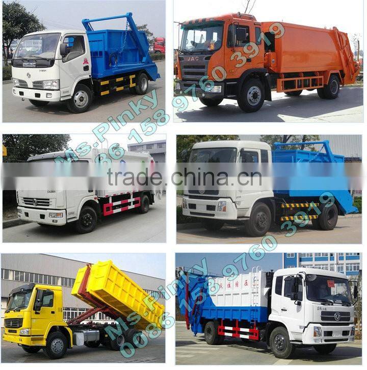 New 140HP Swing Arm Container Garbage Truck 6Tons Hook Lifting Garbage Collect Garbage Vehicle Whatsapp 0086 15897603919