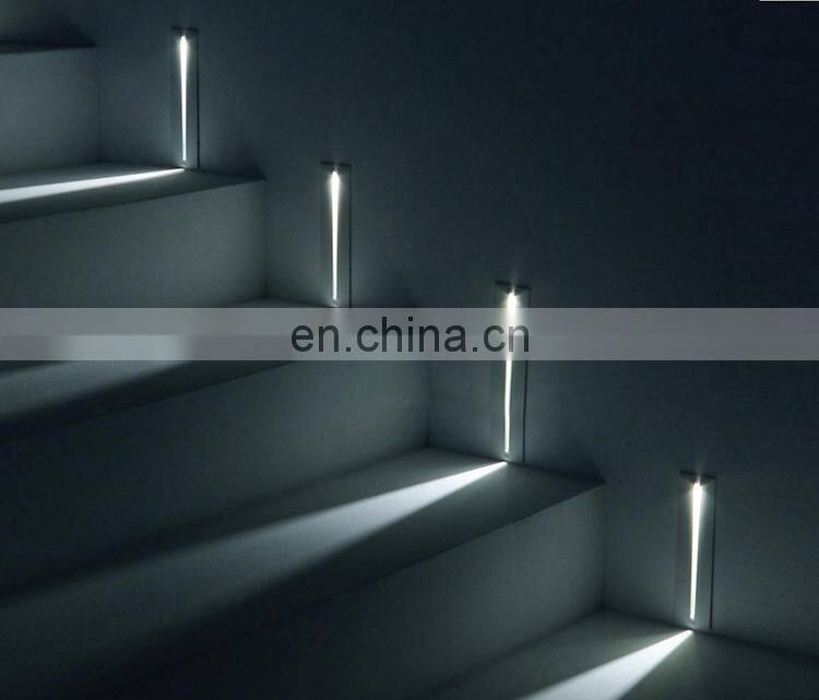 Design Indoor Outdoor Step Stair Footlight Aluminum Led Light Wall Light Recessed 3W