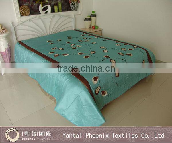 Taffeta embroidery twin comforter set