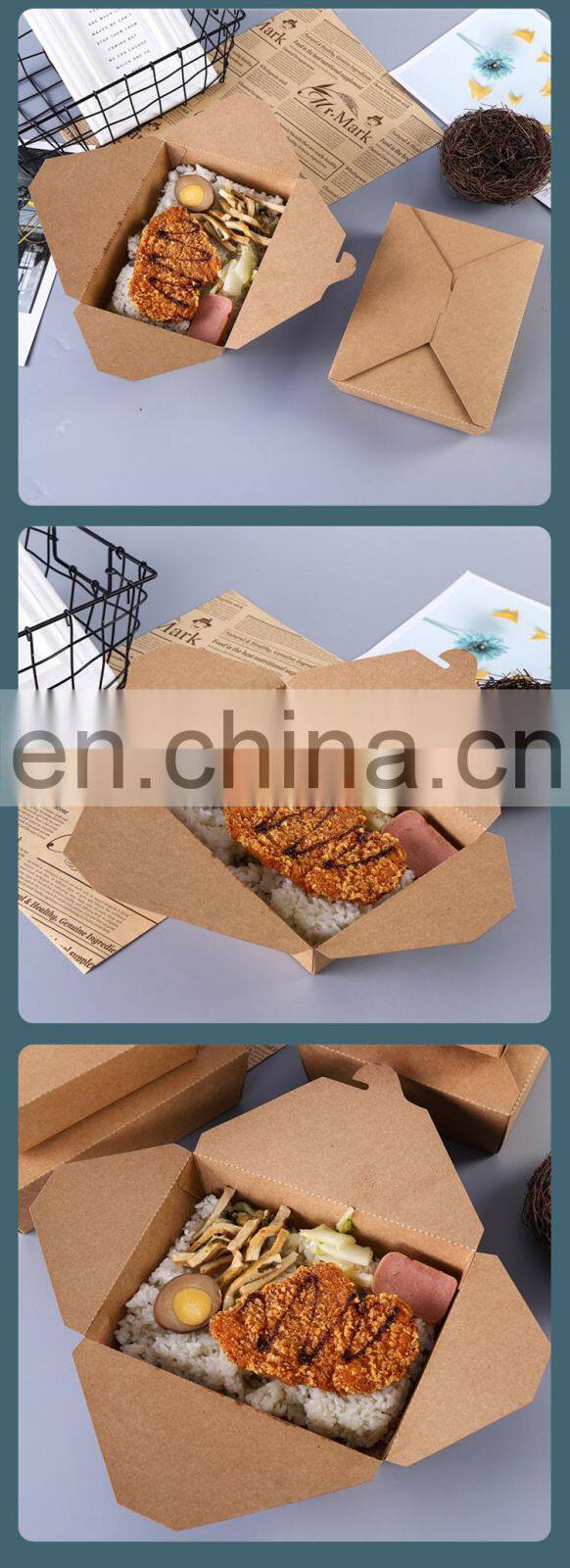 High quality ecofriendly box for fast lunch sushi meal rice fruit salad parcel corrugated cardboard takeaway food package paper