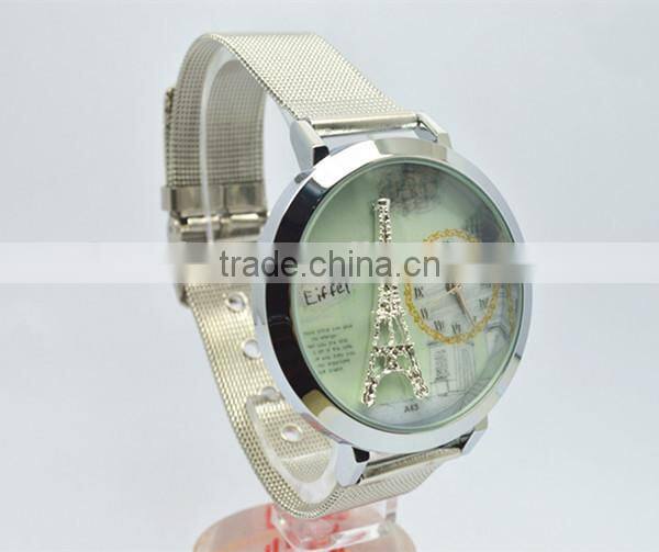 Eiffel Tower image ladies wrist watches quartz watches